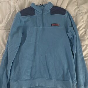 Blue Half-Zip Sweater